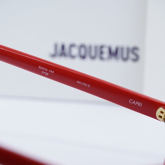 Jacquemus CAPRI JAC/55 C2 Rectangle Sunglasses - Red\\Grey main image 5